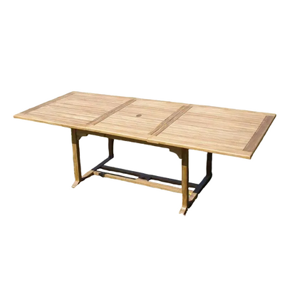 Florida extending table 240/180 x 105 x 75.5 cm - Certified teak GRADE A + brass fittings