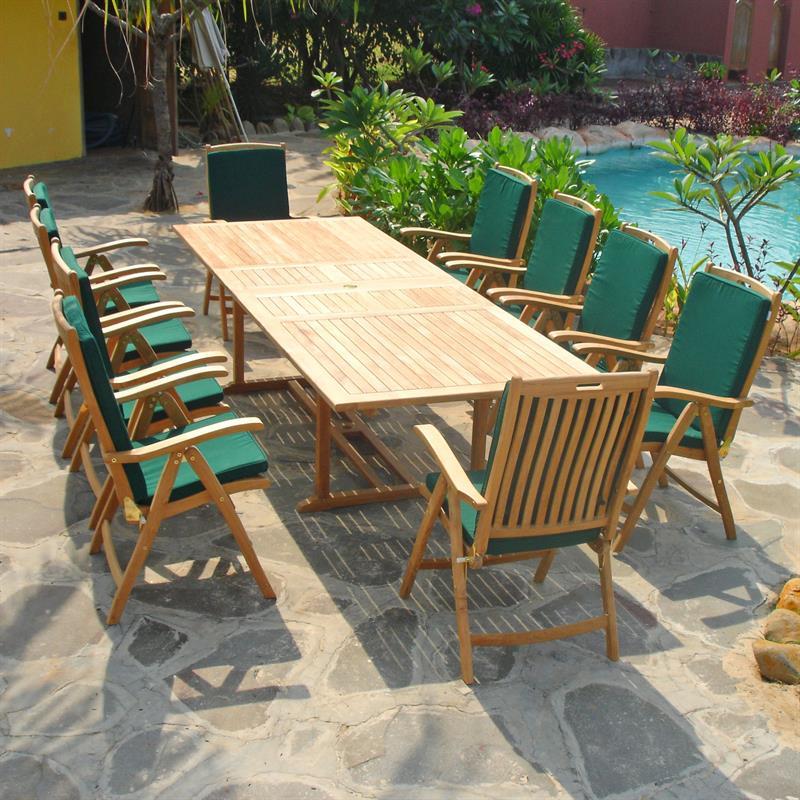 Florida Set 300 consisting of Florida double extension table 300/250/200x110 and Florida high back chairs