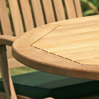 Denver extending table 240/180 x 120 x 74.5 cm - Certified teak GRADE A + brass fittings