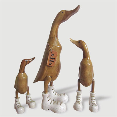 Duck »Helen« - large brown upright with white marbled shoes