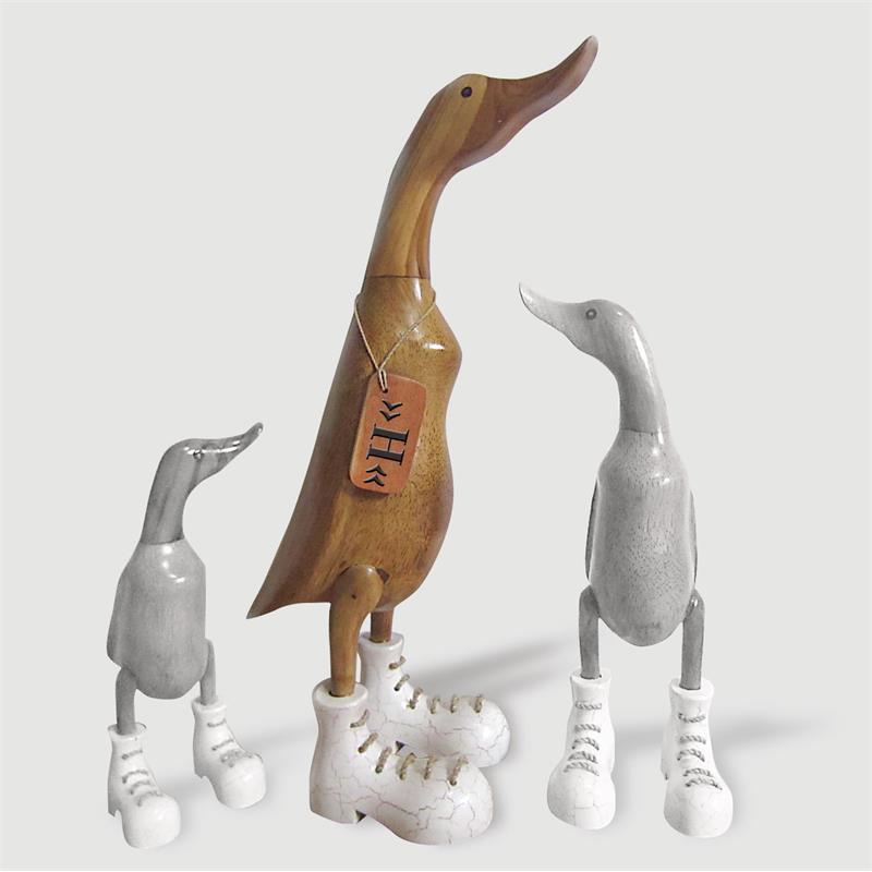 Duck »Helen« - large brown upright with white marbled shoes