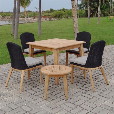 Table à manger Piedra 100 x 100 x 75 cm Teck certifié GRADE A