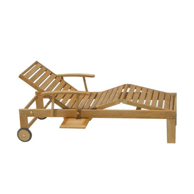 Hampton Deluxe Lounger Set 2 "Golden Ager" consisting of Hampton lounger with 42cm seat height and lounger cushion and sun canopy in Nagata