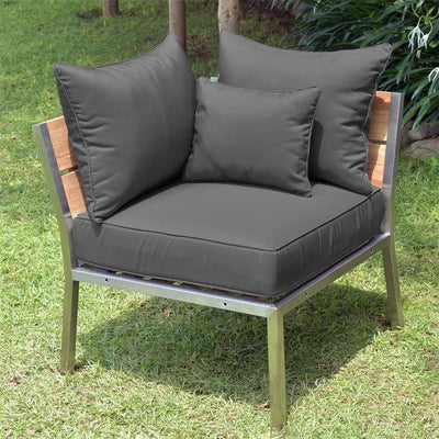 Makan Polsterset Lounge Eckmodul SunProof 4-tlg.(1 Sitz-,2 große + 1 kleines Rückenpolster)