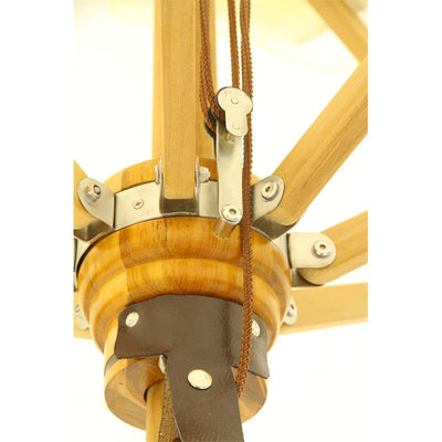 Parasol Ocean Deluxe 250cm round Nagata Teak with stainless steel fittings and triple pulley