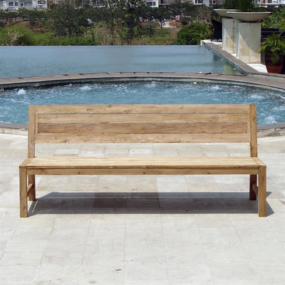 Banc Dusun 212 cm sans accoudoir teck recyclé