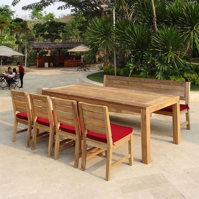 Banc Dusun 212 cm sans accoudoir teck recyclé