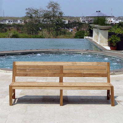 Banc Dusun 230 cm sans accoudoir teck recyclé
