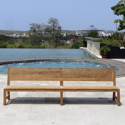 Banc Dusun 300 cm sans accoudoir teck recyclé