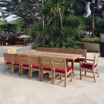 Banc Dusun 300 cm sans accoudoir teck recyclé