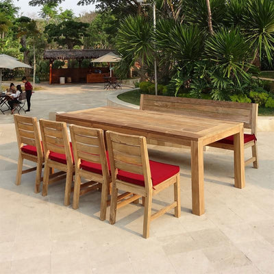 Chaise de table à manger Dusun 46,5 x 57 x 89,5 cm teck recyclé