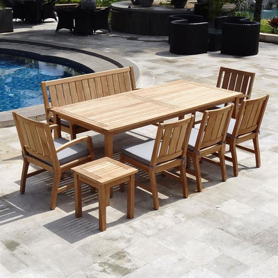 Corona Bank 150 cm -  Zertifiziertes Teakholz GRADE A