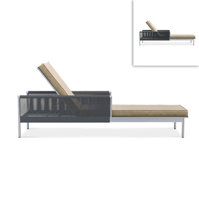 Snix Liege  205x73,5x50cm  -  rostfreier Edelstahl, Batyline und Rope-Material