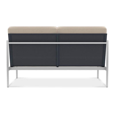 Snix Lounge 2 Sitzer Mittelmodul 136x78,5x74,5cm -  rostfreier Edelstahl, Batyline und Rope-Material