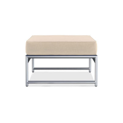 Snix Lounge Ottomane / Hocker  77,5x70x29cm -  rostfreier Edelstahl, Batyline und Rope-Material