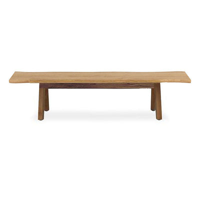 Stor tree edge bench 190 x 43-47 x 45 cm teak with aluminum or teak frame
