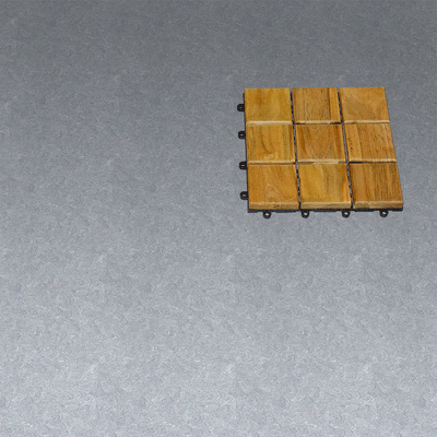 Terrassenfliese Teak 30x30x3cm  - bestehend aus 9 Teilen in der Größe 10x10cm