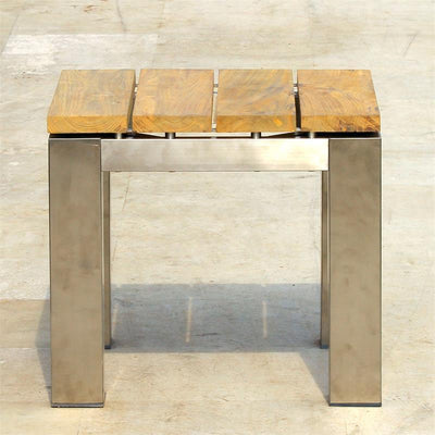 Zilart bench set Teak Natural 210/2/2 consisting of Zilart dining table 210 x 100 with 2 garden benches and 2 side tables/stools