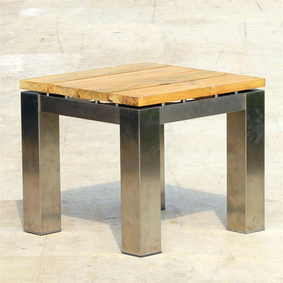 Zilart bench set Teak Natural 210/2/2 consisting of Zilart dining table 210 x 100 with 2 garden benches and 2 side tables/stools
